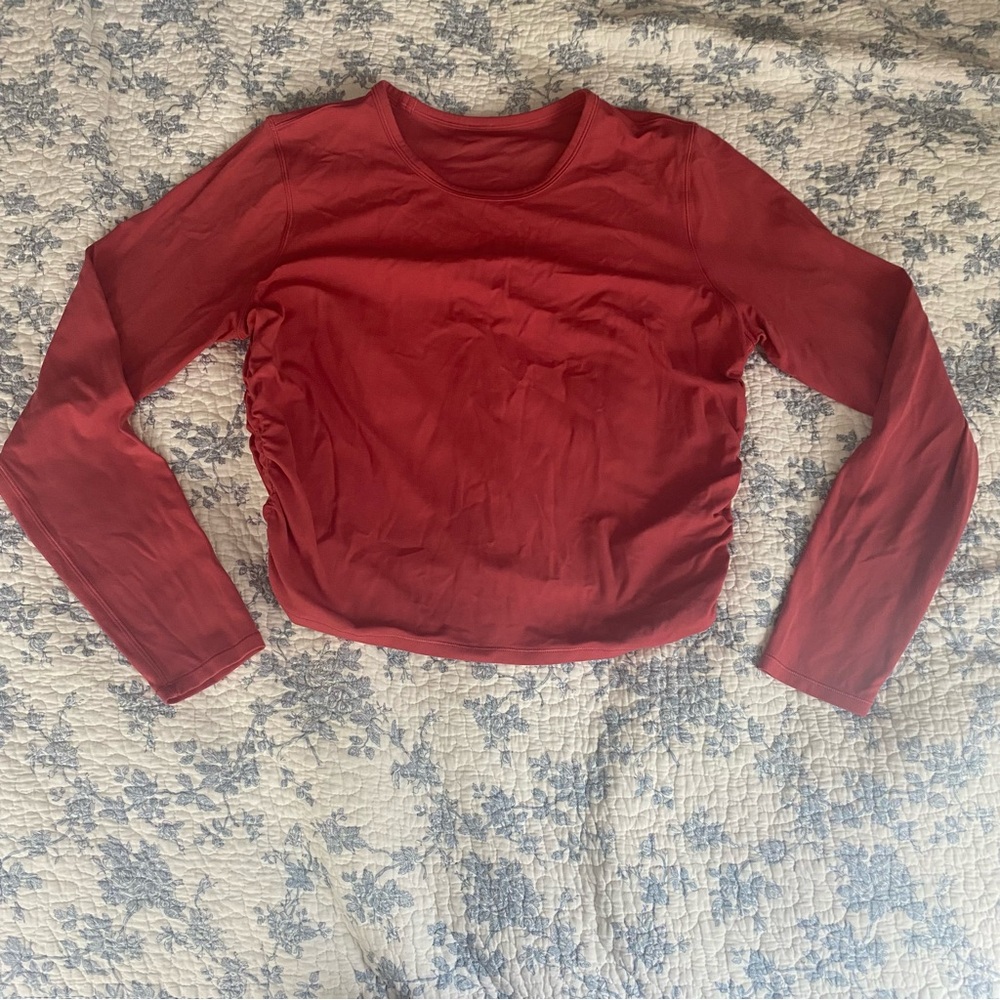 lululemon athletica Red Long Sleeve Top